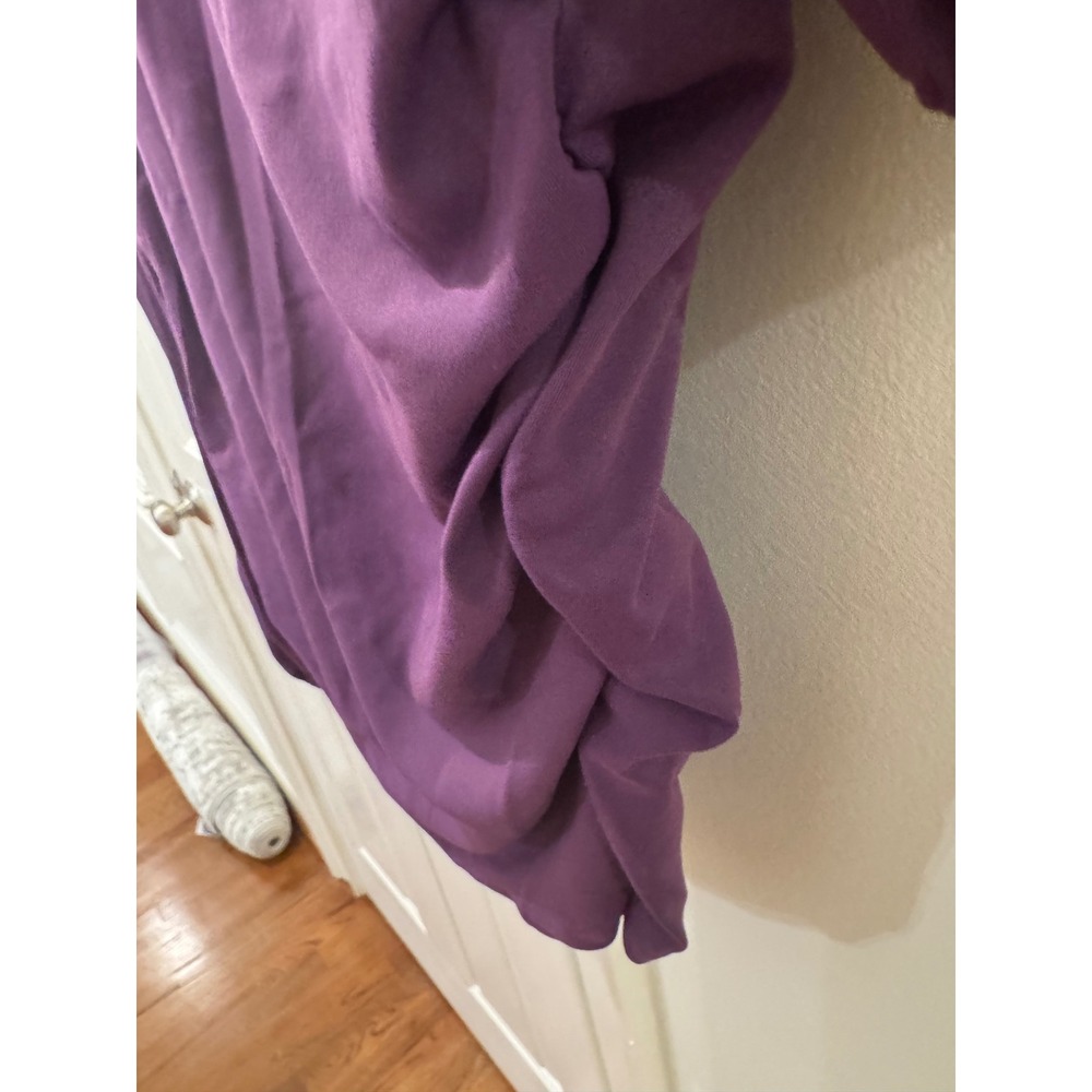 Grace Karin Womens Purple Ruched Surplice V-Neck Long Sleeve Blouse Top 2XL NWT - Picture 7 of 8